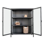 Brisbeno vitrinos spinta | 80 x 101 x 40 cm | Juoda