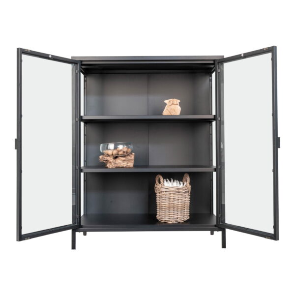 Brisbeno vitrinos spinta | 80 x 101 x 40 cm | Juoda