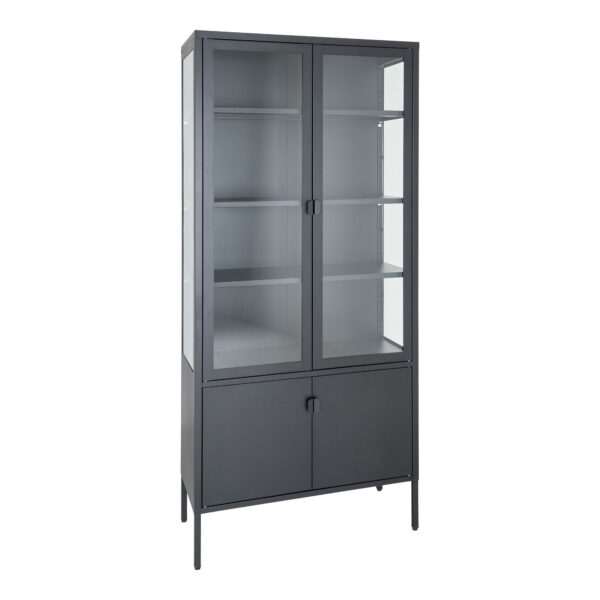 Brisbeno vitrinos spinta | 80 x 180 x 35 cm | Juoda