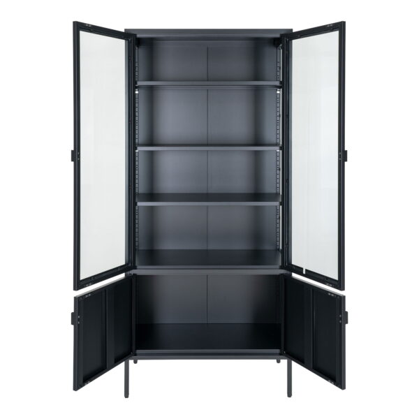 Brisbeno vitrinos spinta | 80 x 180 x 35 cm | Juoda