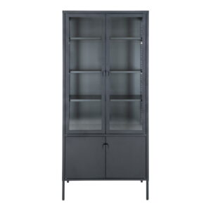Brisbeno vitrinos spinta | 80 x 180 x 35 cm | Juoda