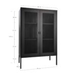 Melburno kabinetas | 80 x 120 x 40 cm | Juoda