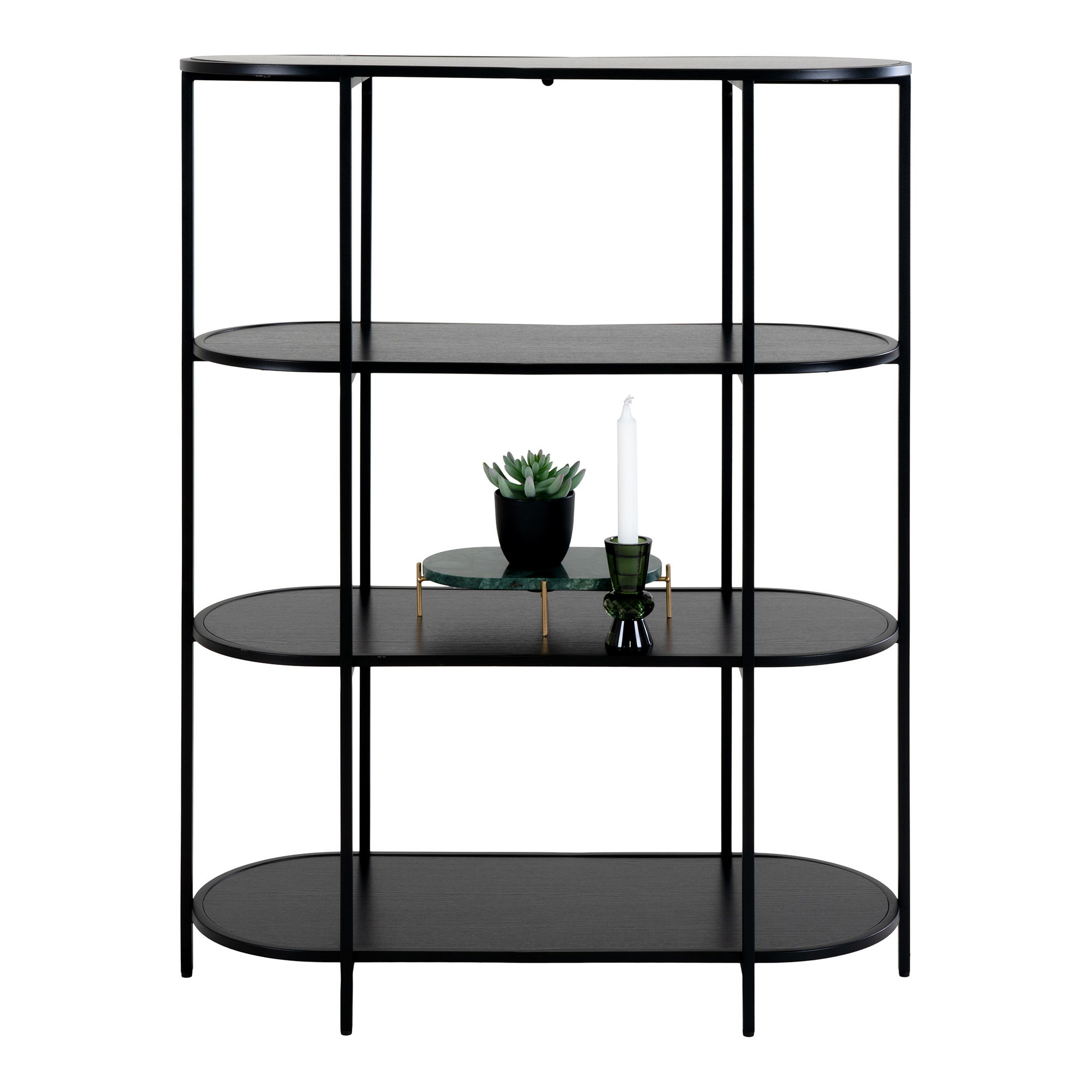 3001150 Pastatoma knygų lentyna | 85 x 111 x 36 cm | Juoda