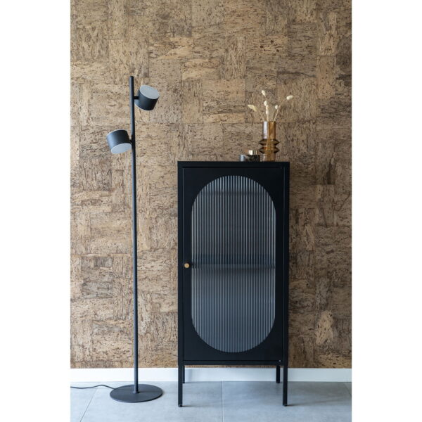 Adelaidės vitrininė spinta | 50 x 110 x 35 cm | Juoda