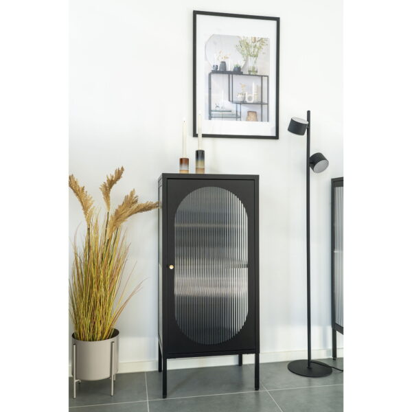 Adelaidės vitrininė spinta | 50 x 110 x 35 cm | Juoda