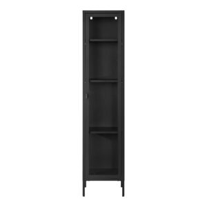 Brisbeno plona vitrininė spintelė | 40 x 180 x 35 cm | Juoda