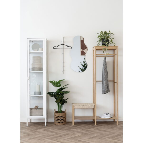 Brisbeno plona vitrininė spintelė | 40 x 180 x 35 cm | Balta