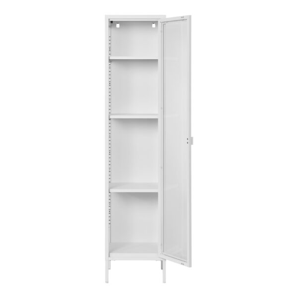 Brisbeno plona vitrininė spintelė | 40 x 180 x 35 cm | Balta