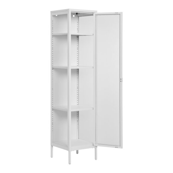 Brisbeno plona vitrininė spintelė | 40 x 180 x 35 cm | Balta