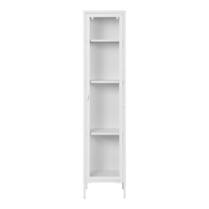 Brisbeno plona vitrininė spintelė | 40 x 180 x 35 cm | Balta