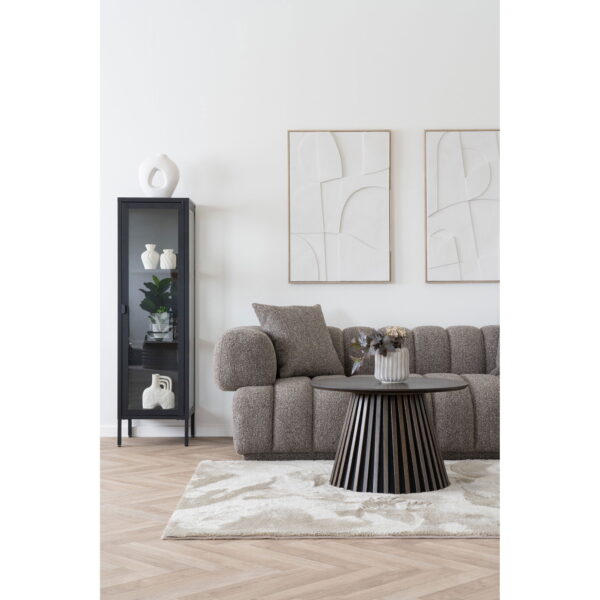 Brisbeno plona vitrininė spintelė | 40 x 140 x 35 cm | Juoda