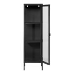 Brisbeno plona vitrininė spintelė | 40 x 140 x 35 cm | Juoda