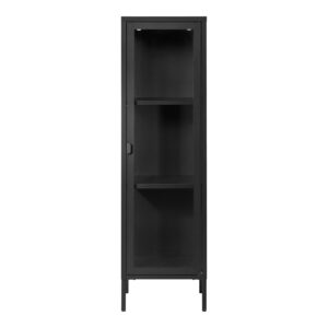 Brisbeno plona vitrininė spintelė | 40 x 140 x 35 cm | Juoda