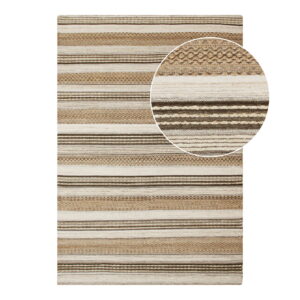 Rankų darbo kilimas | 200 x 300 cm | Pilka | Ruda