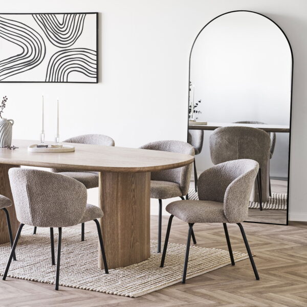 Pastatomas veidrodis | 90 x 180 x 2,8 cm | Juoda