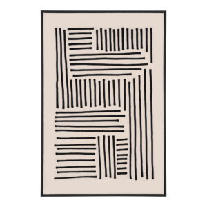 Abstraktus paveikslas ant drobės | 100 x 140 x 3 cm | Juoda | Smėlio