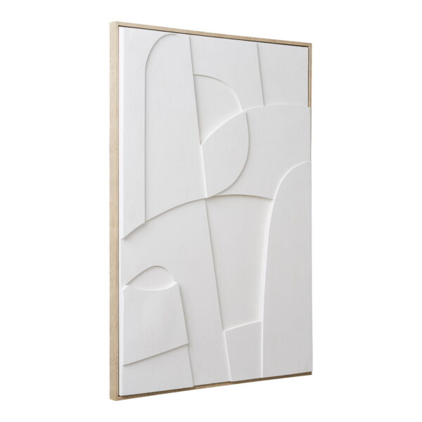 Reljefinis paveikslas | 60 x 90 x 3 cm | Balta
