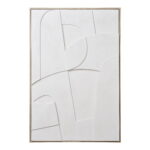 Reljefinis paveikslas | 60 x 90 x 3 cm | Balta