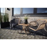 Fotelis iš poliratano | 57 x 82 x 60 cm | Natūrali medžio