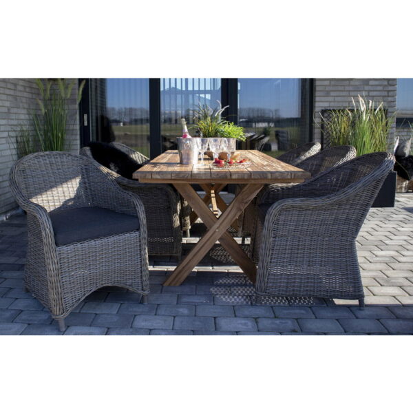 Tikmedžio valgomojo stalas | 90 x 75 x 200 cm | Natūrali medžio