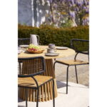 Tikmedžio apvalus stalas | 120 x 75 x 120 cm | Natūrali medžio