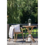 Apvalus tikmedžio šoninis staliukas | 70 x 75 x 70 cm | Natūrali