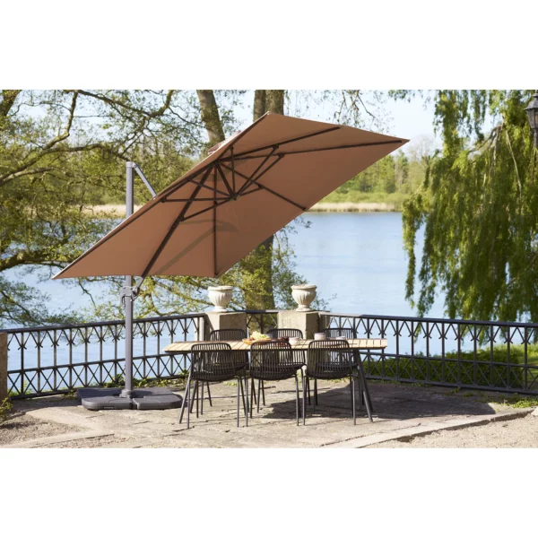 Reguliuojamas lauko skėtis | 295 x 260 x 295 cm | Smėlio