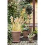 Terakotos molio Lauko vazonai | 4 vnt. kompl. | 27/33/40/49 x 26/32/39/49 x 27/33/40/49 cm | Ruda