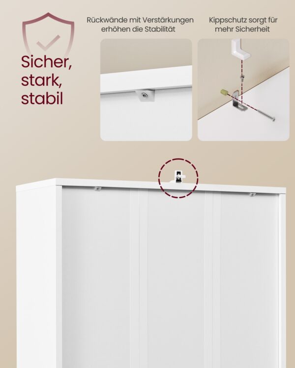 Aukšta knygų lentyna su apatine spintele: tvirtinimo ir stabilumo detalės